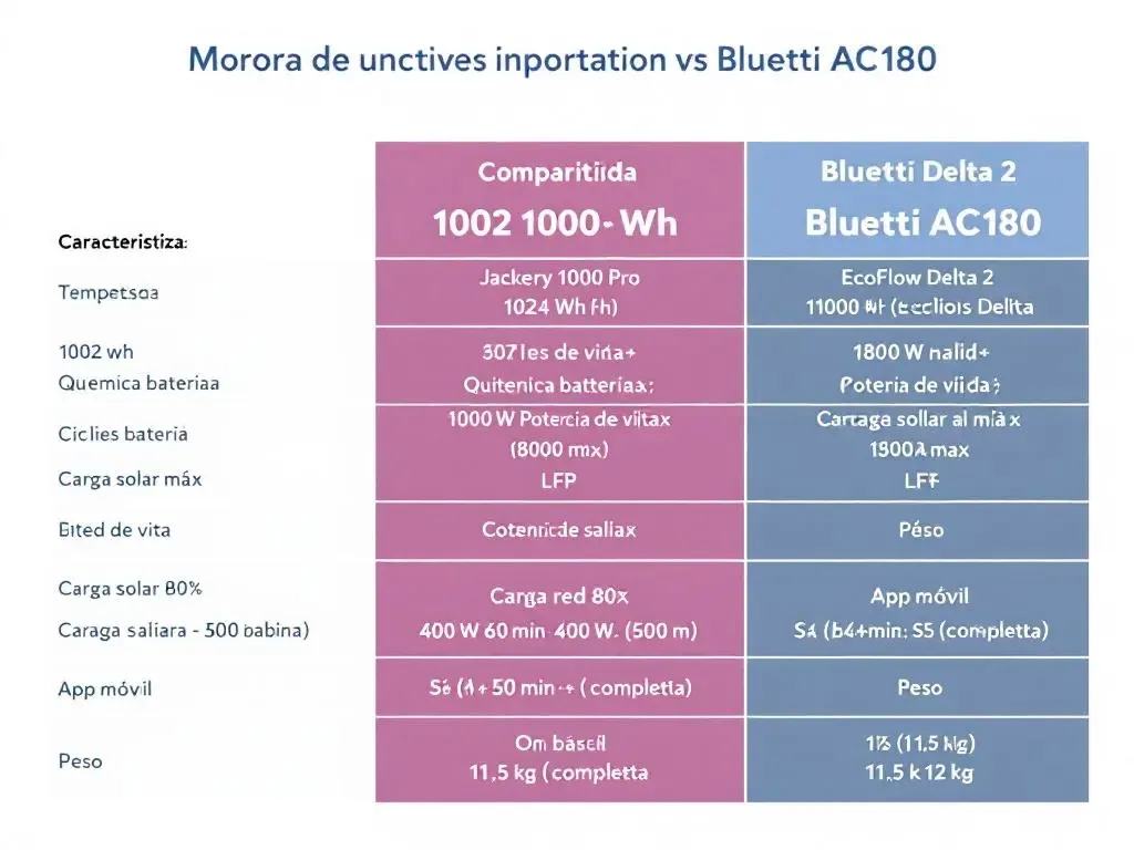 Comparativa: Jackery Explorer 1000 Pro vs EcoFlow Delta 2 vs Bluetti AC180