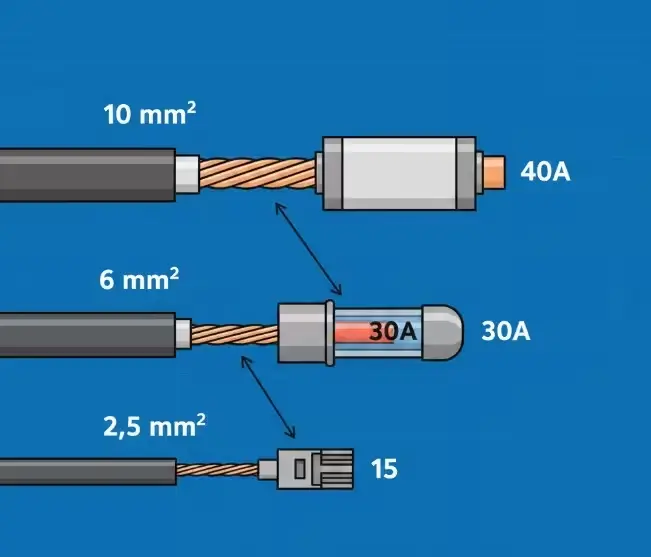 Electricidad Camper: Guía de Cables, Fusibles y Caída de Tensión