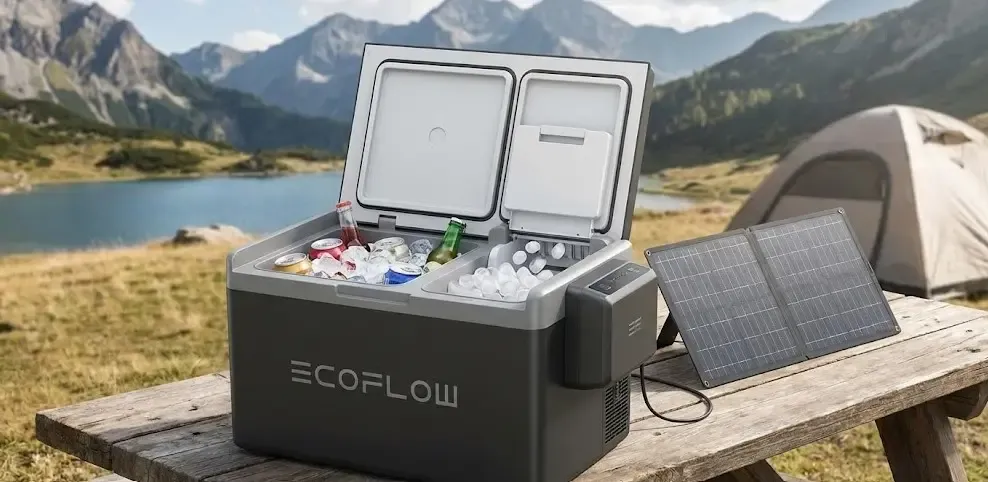 EcoFlow Glacier con máquina de hielo