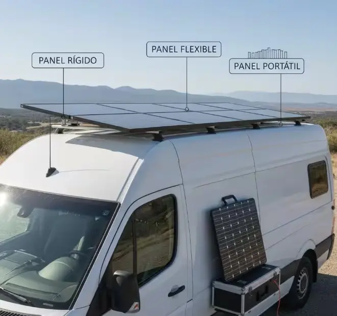 Paneles Solares Camper: Rígidos vs Flexibles vs Portátiles