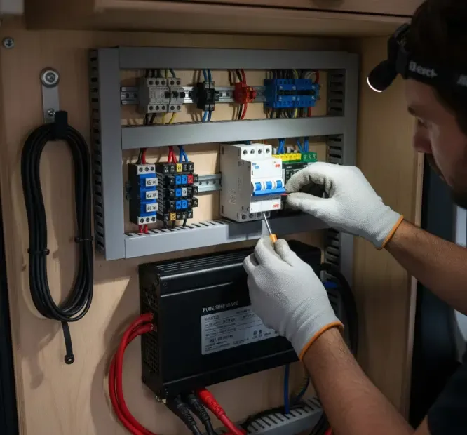 Instalación de interruptor diferencial a la salida de un inversor de corriente