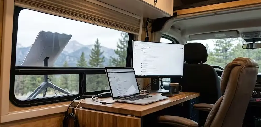 Trabajar en Remoto desde Furgoneta: Guía de Internet y Energía