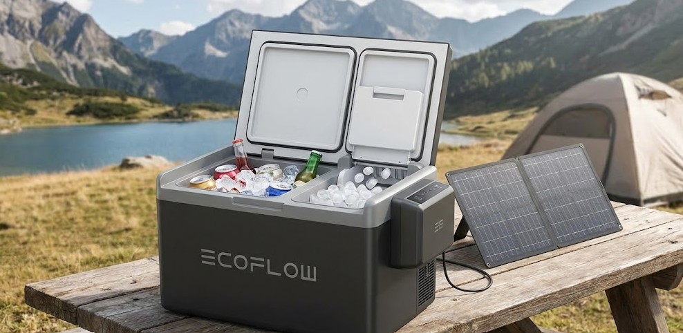 EcoFlow Glacier con máquina de hielo