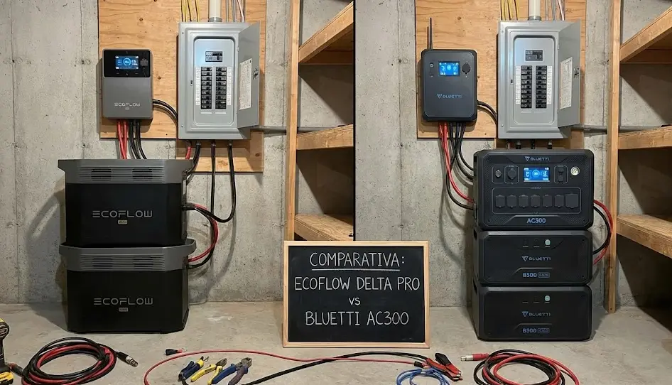 Sistemas de energía de respaldo para el hogar Sistema de respaldo doméstico EcoFlow Delta Pro vs Bluetti AC300