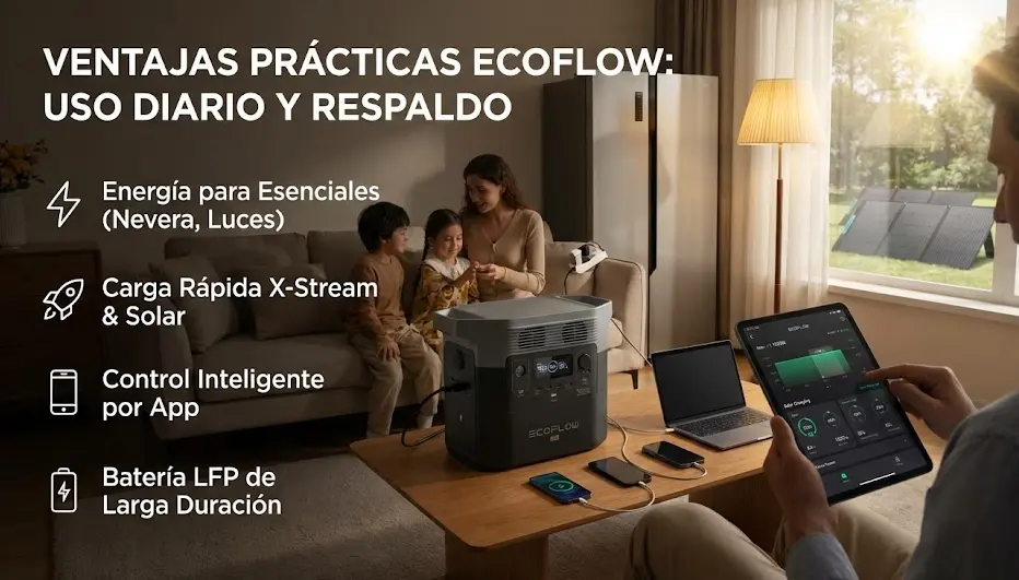 Puntos fuertes de EcoFlow en escenarios reales Ventajas prácticas de las estaciones EcoFlow en uso diario