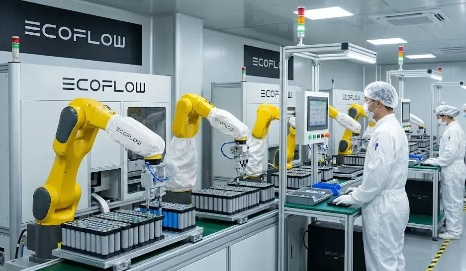 Fabricación y ensamblaje de baterías EcoFlow Proceso de fabricación de baterías EcoFlow