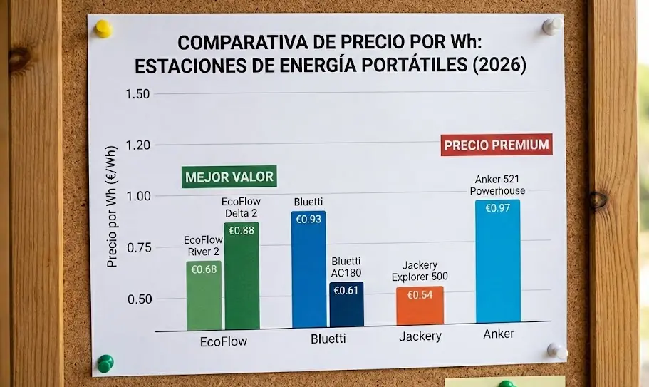 Comparativa de rentabilidad por Wh en estaciones de energía comparativa de precio por Wh en estaciones de energía portátiles